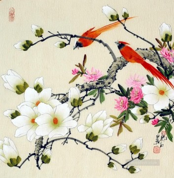  blume - Chinesische Vögel Blume Papagei